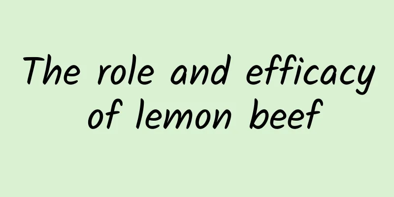 The role and efficacy of lemon beef