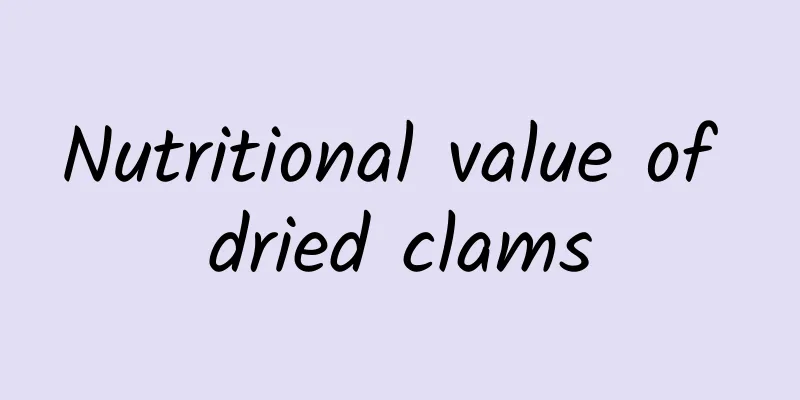 Nutritional value of dried clams