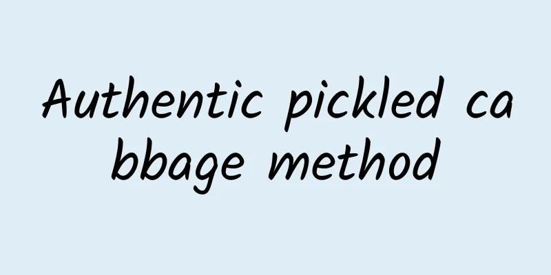 Authentic pickled cabbage method