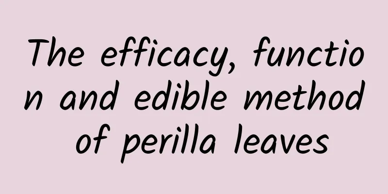 The efficacy, function and edible method of perilla leaves