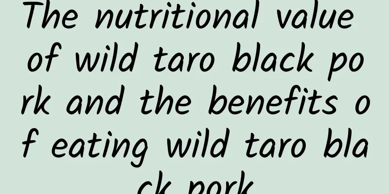 The nutritional value of wild taro black pork and the benefits of eating wild taro black pork