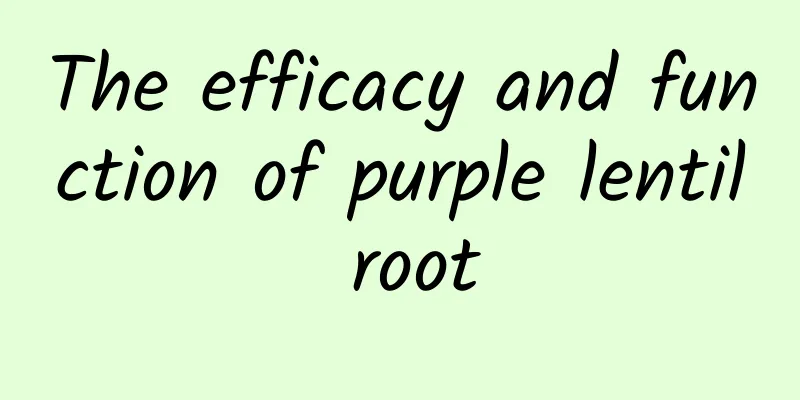 The efficacy and function of purple lentil root