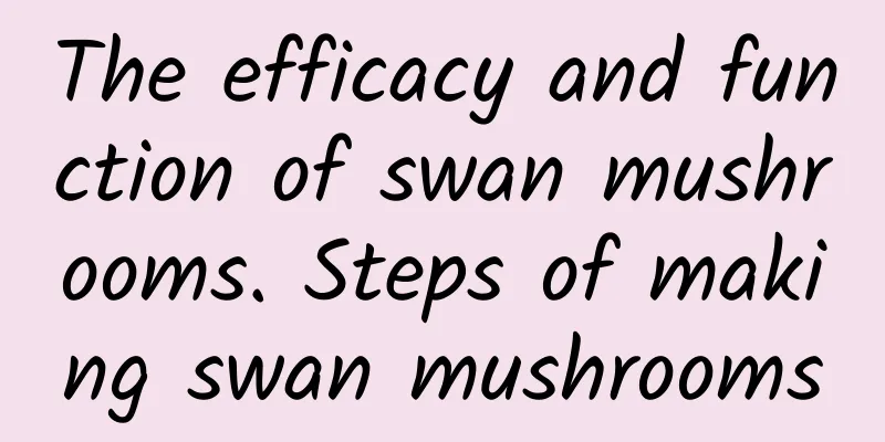 The efficacy and function of swan mushrooms. Steps of making swan mushrooms