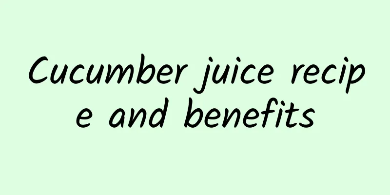 Cucumber juice recipe and benefits