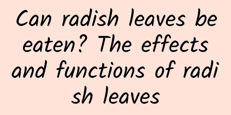 Can radish leaves be eaten? The effects and functions of radish leaves