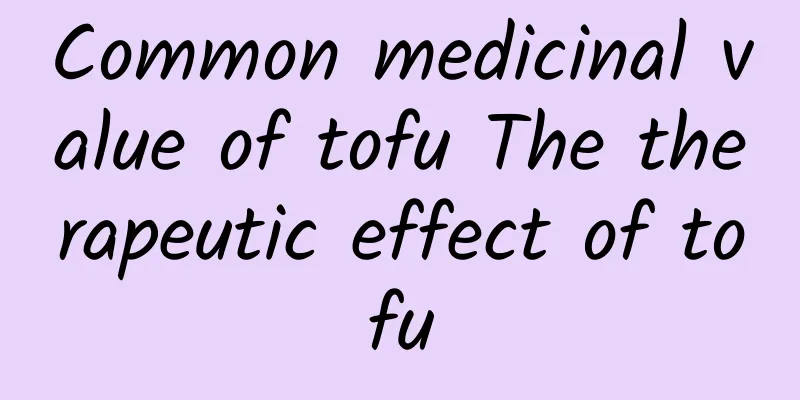 Common medicinal value of tofu The therapeutic effect of tofu