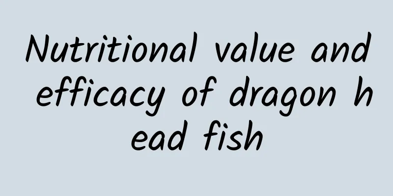 Nutritional value and efficacy of dragon head fish