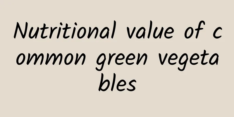 Nutritional value of common green vegetables