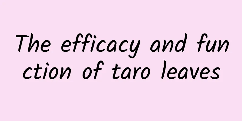 The efficacy and function of taro leaves