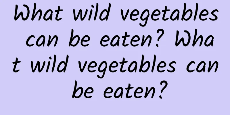 What wild vegetables can be eaten? What wild vegetables can be eaten?