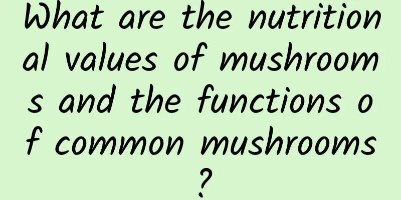 What are the nutritional values ​​of mushrooms and the functions of common mushrooms?