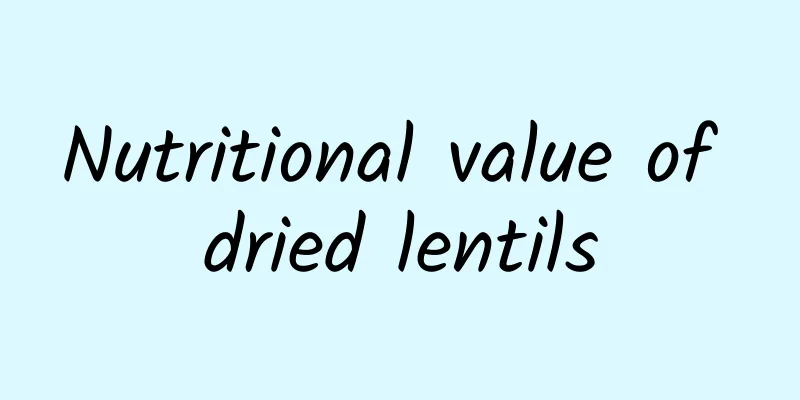 Nutritional value of dried lentils