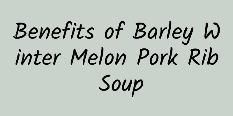 Benefits of Barley Winter Melon Pork Rib Soup