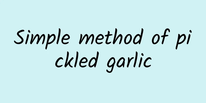 Simple method of pickled garlic