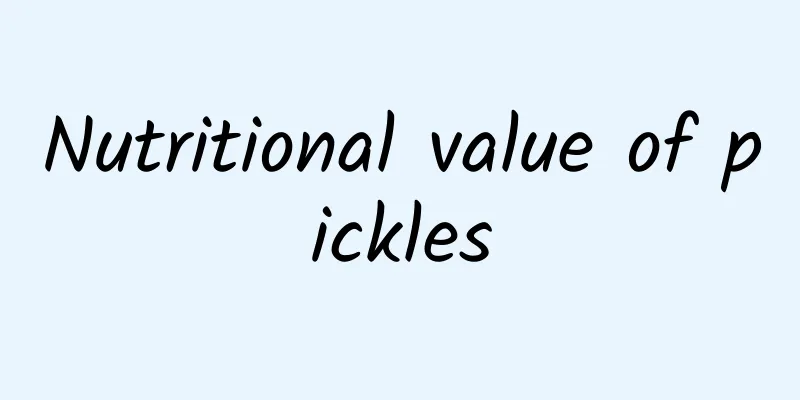 Nutritional value of pickles