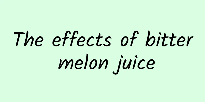 The effects of bitter melon juice