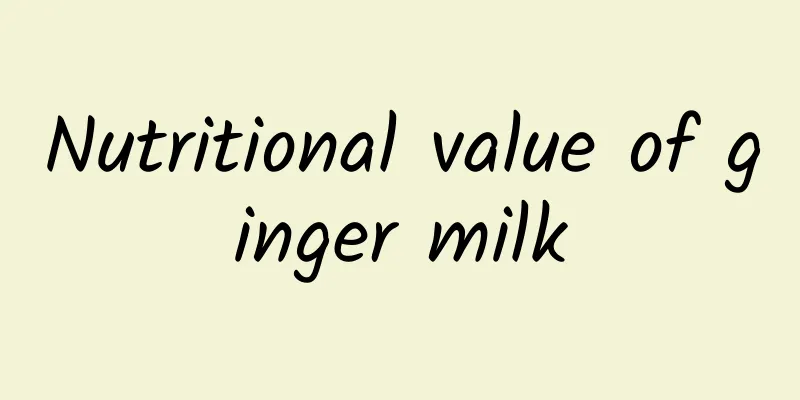 Nutritional value of ginger milk