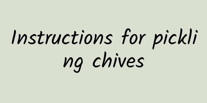 Instructions for pickling chives