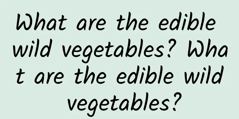 What are the edible wild vegetables? What are the edible wild vegetables?