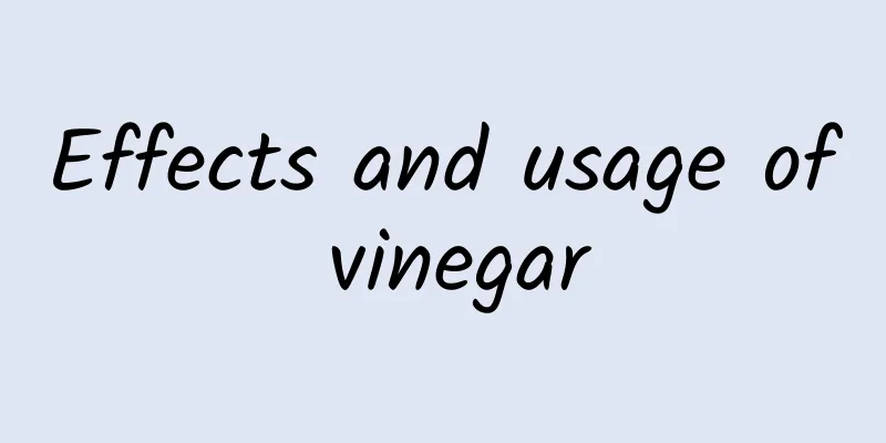 Effects and usage of vinegar