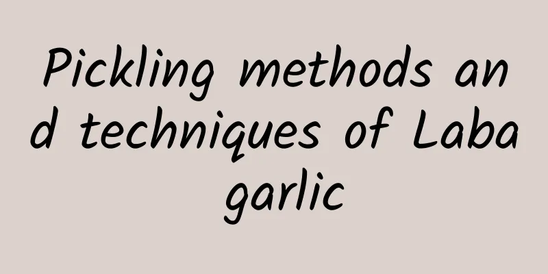 Pickling methods and techniques of Laba garlic