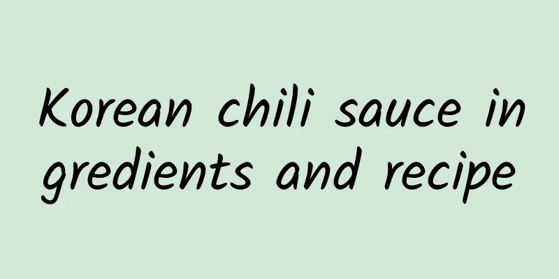 Korean chili sauce ingredients and recipe