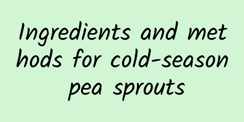 Ingredients and methods for cold-season pea sprouts