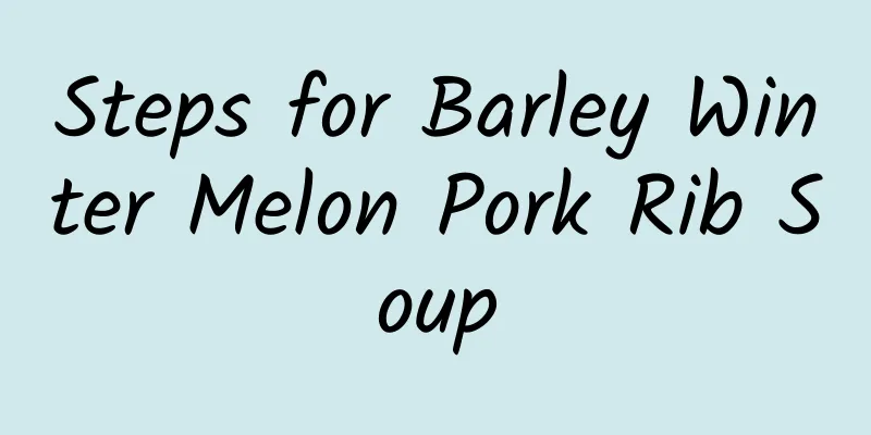 Steps for Barley Winter Melon Pork Rib Soup