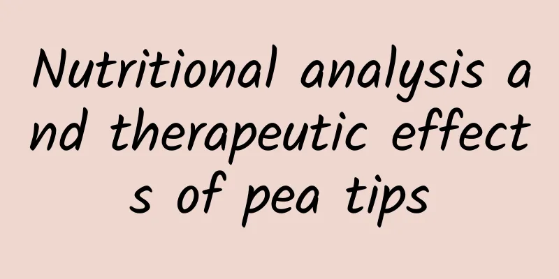 Nutritional analysis and therapeutic effects of pea tips