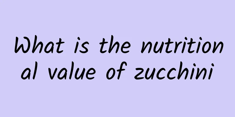 What is the nutritional value of zucchini