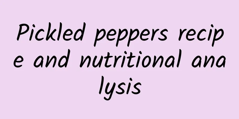 Pickled peppers recipe and nutritional analysis