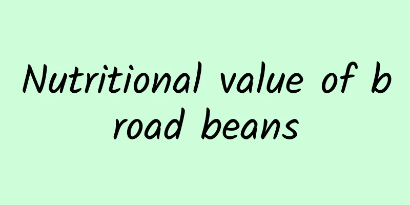 Nutritional value of broad beans