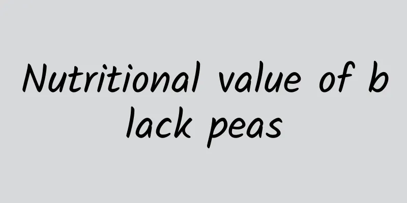 Nutritional value of black peas