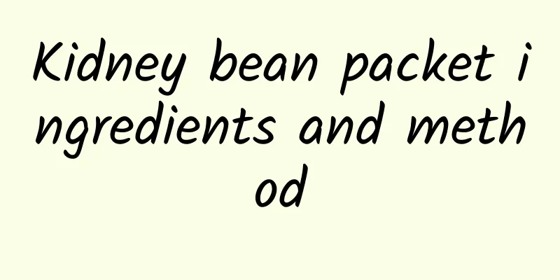 Kidney bean packet ingredients and method