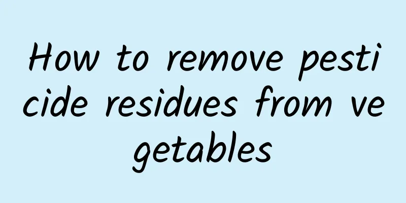 How to remove pesticide residues from vegetables