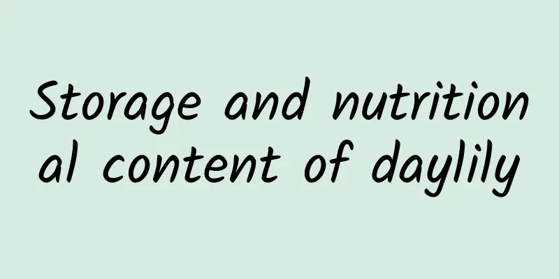 Storage and nutritional content of daylily