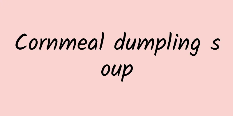 Cornmeal dumpling soup