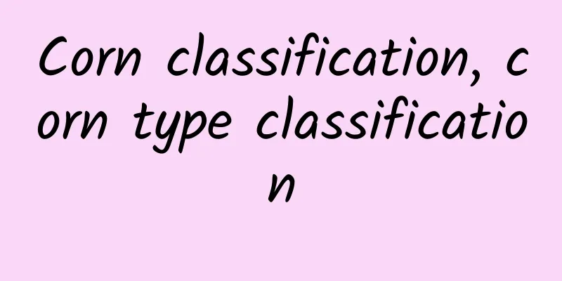 Corn classification, corn type classification