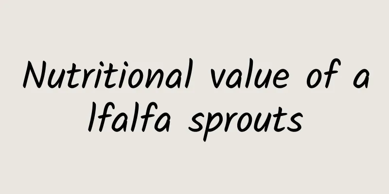 Nutritional value of alfalfa sprouts