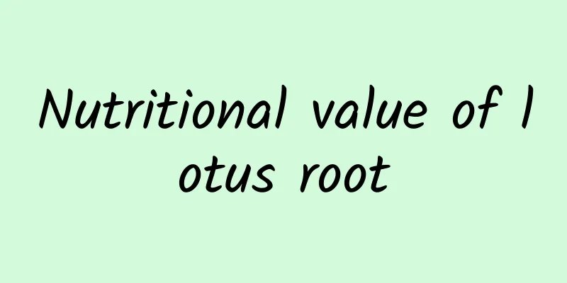 Nutritional value of lotus root