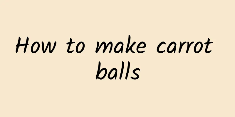 How to make carrot balls