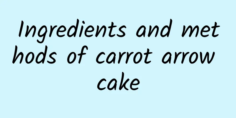 Ingredients and methods of carrot arrow cake