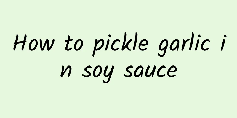 How to pickle garlic in soy sauce