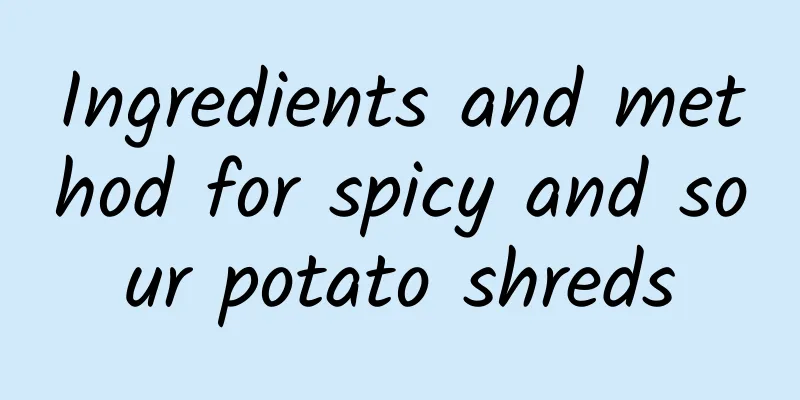 Ingredients and method for spicy and sour potato shreds