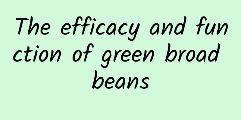 The efficacy and function of green broad beans