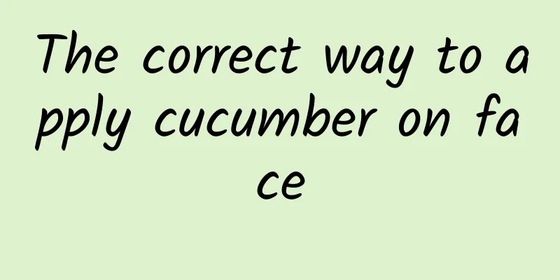 The correct way to apply cucumber on face