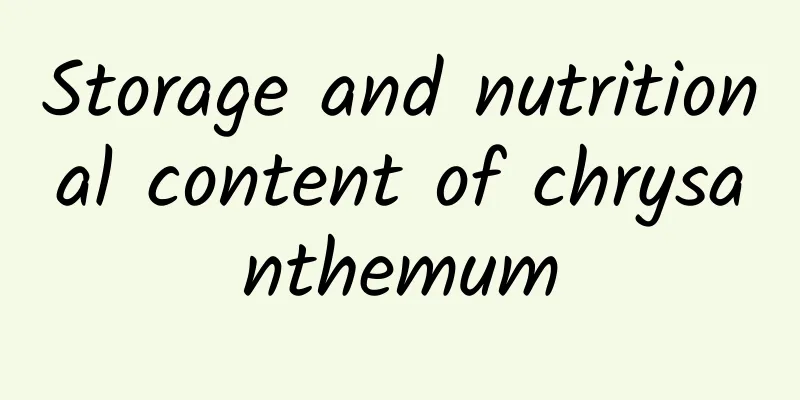 Storage and nutritional content of chrysanthemum