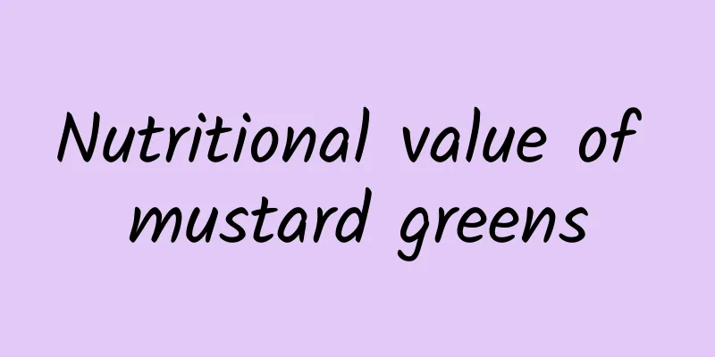 Nutritional value of mustard greens