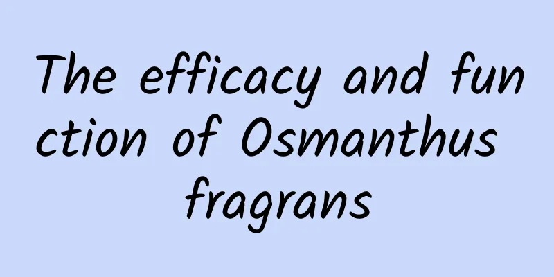 The efficacy and function of Osmanthus fragrans