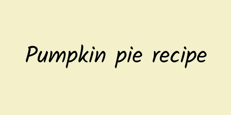 Pumpkin pie recipe